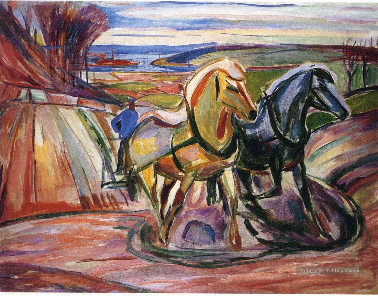printemps labourage 1916 Edvard Munch Peintures à l'huile
